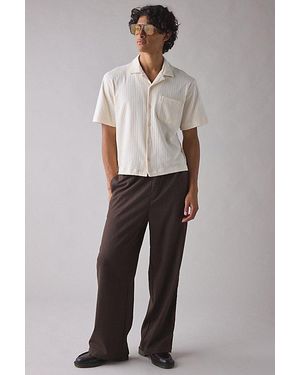 Urban Outfitters Uo Ribbed Knit Boxy Short Sleeve Shirt Top - Blue