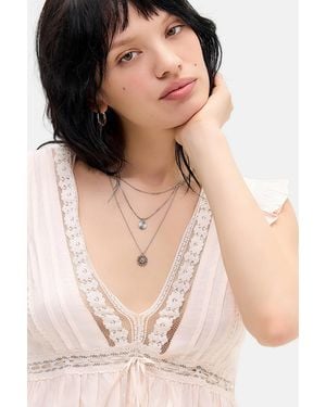 Urban Outfitters Uo Sun Circle Pendant Necklaces 3-pack - Natural