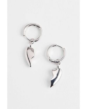 Silence + Noise Silence + Noise Broken Heart Hoop Earrings - Blue