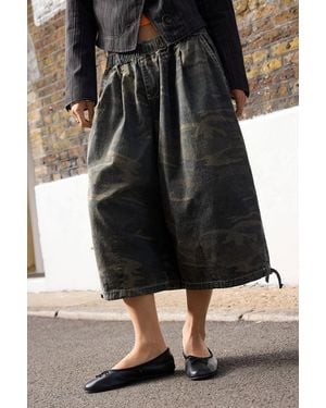 BDG Bobbi Camo Cropped Trousers Xs At Urban Outfitters - Black