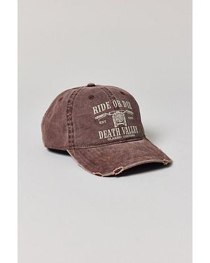Urban Outfitters Death Valley Distressed Baseball Hat - Brown