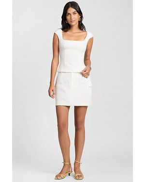 Onia Linen Utility Mini Skirt - White