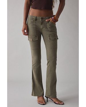 BDG Brigid Canvas Ultra Low-Rise Bootcut Utility Pant - Green