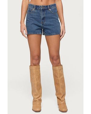 Edikted Milena High Rise Denim Shorts - Blue