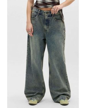 Ed Hardy Uo Exclusive Washed Dragon Jeans - Multicolour