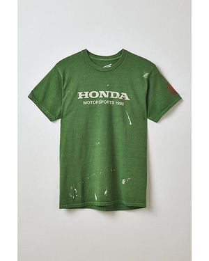 Urban Outfitters Honda Motorsports Graphic Paint Splatter Tee - Green