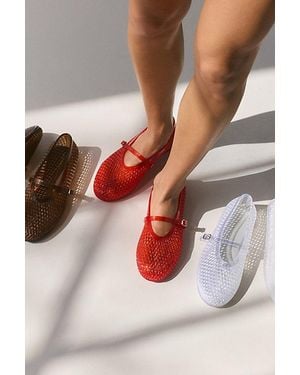 INTENTIONALLY ______ Classy Jelly Mary Jane Flats - Red