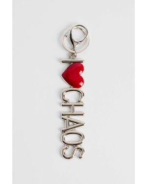 Urban Outfitters I Heart Chaos Keyring All At - White