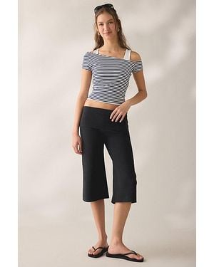 Out From Under Bec Asymmetric Cold Shoulder Layered Tee - Blue