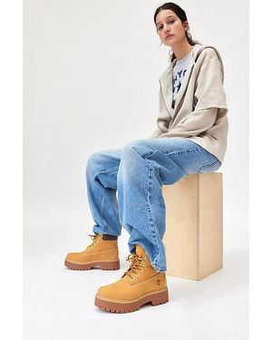 Timberland Stone Street 6-Inch Platform Waterproof Boots - Blue