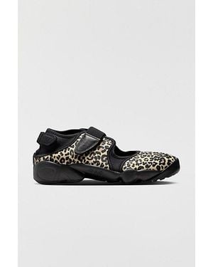 Nike Air Rift Leopard Print Sneakers - Black