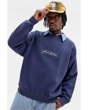 YESEYESEE Navy Taped Sweatshirt - Blue