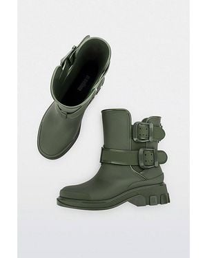 Melissa Bang Buckled Ankle Boot - Green