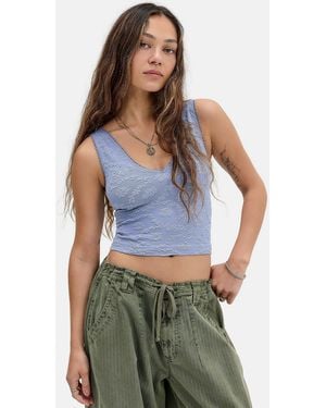 Out From Under Tammy Seamless Easy V Cami S At Urban Outfitters - Blue
