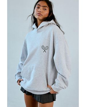 Urban Outfitters Chicago Country Club Sport Graphic Relaxed Hoodie Sweatshirt - Blue