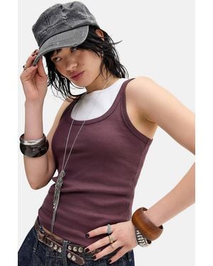 BDG Jessie Cotton Vest Jacket - Purple
