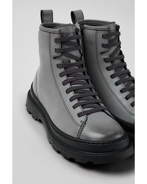 Camper Brutus+ Leather Ankle Boots - Black