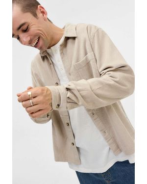 BDG Reggie Stone Corduroy Shirt - Natural