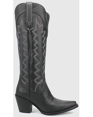 Dingo High Cotton Leather Cowboy Boot - Black