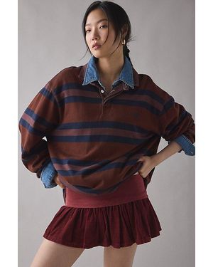 BDG Byrdie Corduroy Low-Rise Micro Mini Skirt - Red