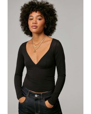 Out From Under Je T'aime V-neck Top - Black
