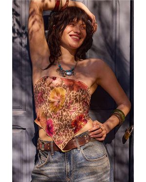 Urban Outfitters Uo Bandana Scarf Bandeau Top - Grey