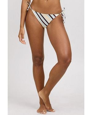 Onia Striped Kate String Bikini Bottom - White