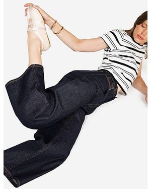 INTENTIONALLY ______ Sporty Leather Slip On Ballet Sneaker - Blue