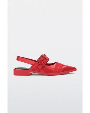Melissa Ladylike Jelly Slingback Mule - Red