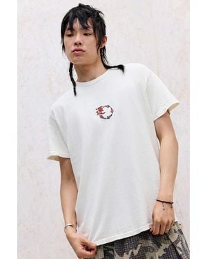 Urban Outfitters Uo Lucky Koi Motif T-shirt - White