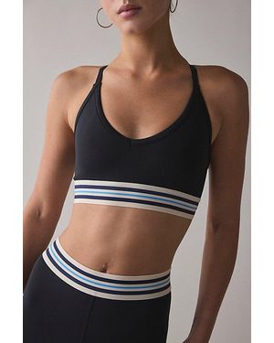 Fila Mika Stripe Crisscross Bra Top - Black