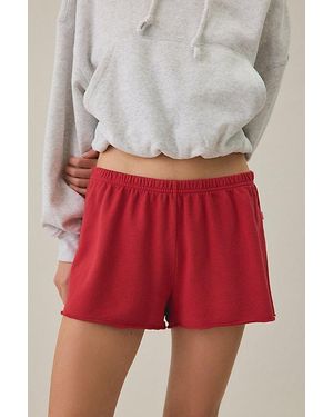 Out From Under Around The Way Mini Sweat Shorts - Red