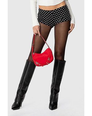 Edikted Maxene Polka Dot Micro Shorts - Black