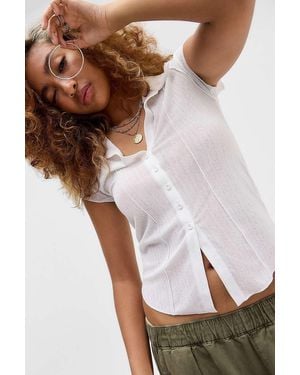 Urban Outfitters Uo Milo Rib Shirt - Brown