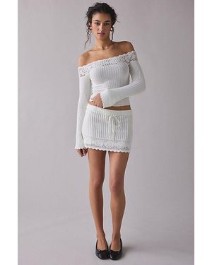 Kimchi Blue Sweet Sunset Sweater Skirt 2-Piece Set - Gray