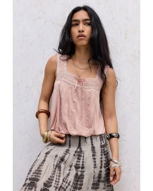 Kimchi Blue Lace Strap Blouse - Pink