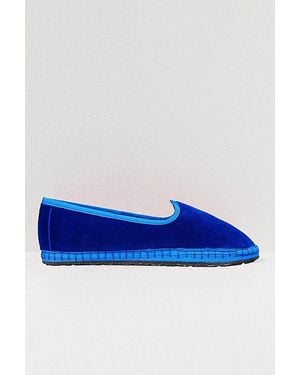 Flabelus Velvet Slipper - Blue