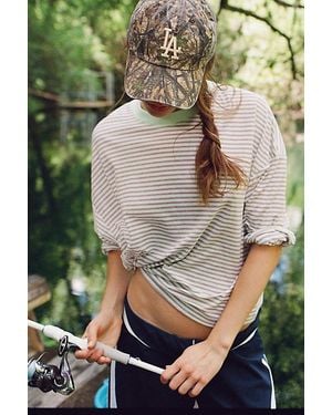 BDG Boxy Long Sleeve Spill The Tee - Green