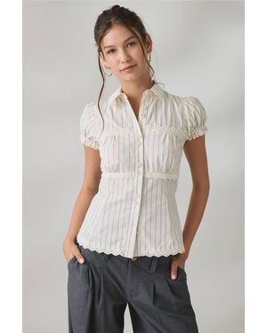 BDG Carolyn Button Down Shirt - White