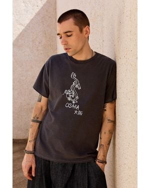 Urban Outfitters Uo Black Osaka Dragon T-shirt