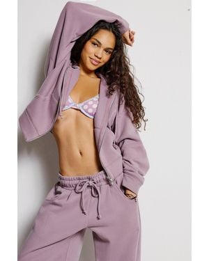 Out From Under Essential Zip-through Hoodie - Purple
