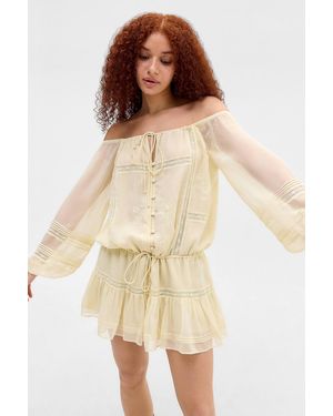 Kimchi Blue Athena Off-shoulder Romper - Natural