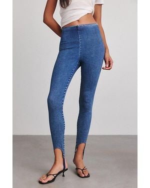 Steve Madden Rockaway Stirrup High-Rise Skinny Jeans Pant - Blue