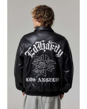 Ed Hardy Uo Exclusive Quilted Bomber Jacket - Grey