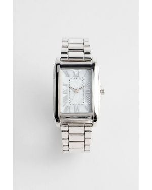 Urban Outfitters Uo Silver-tone Link Watch - White