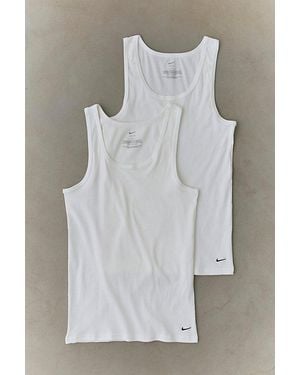 Nike Essential Stretch Ribbed Tank Top 2-Pack - Gray