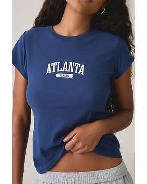 BDG Local Graphic Short Sleeve Spill The Tee - Blue