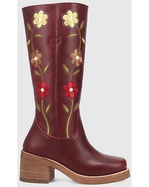 Dingo Bloom Embroidered Leather Boot