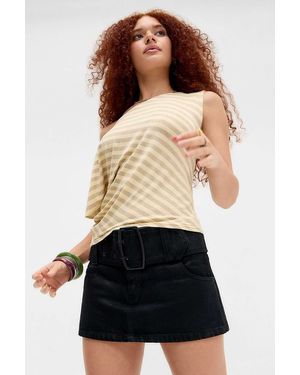 Silence + Noise Silence + Noise Kate Belted Coated Mini Skirt - Black