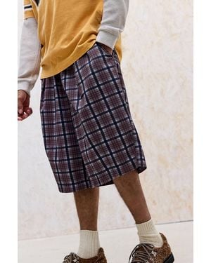 BDG Bob Summer Check Shorts - Blue